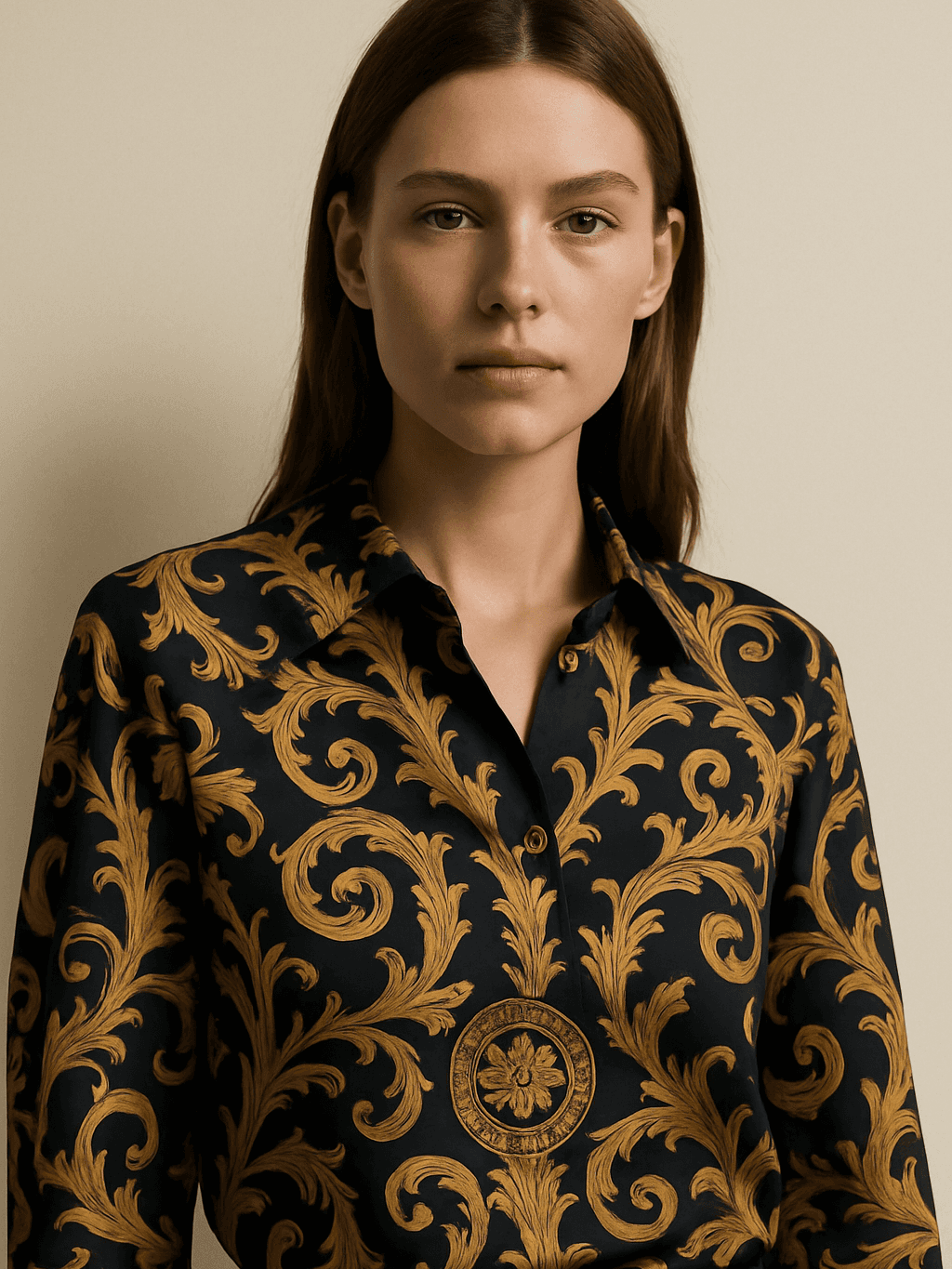 Camicia in seta stampata